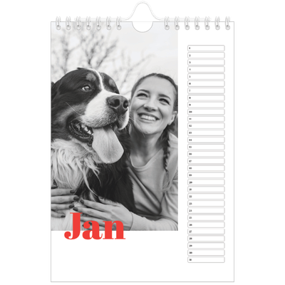 Fotokalender A5 — Een dikgedrukt jaar [Januari]