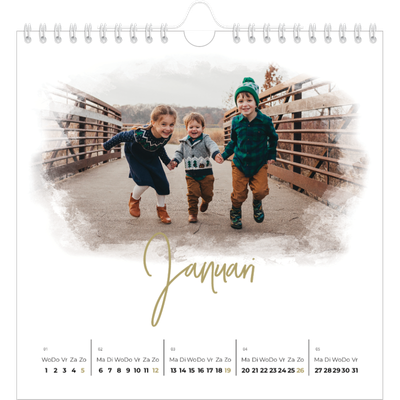 Jaarkalenders vierkant — Foto effect [Januari]