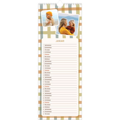 Smalle kalender  — Retro patronen [Januari]