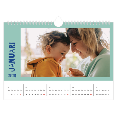 Fotokalender A4 — Vrolijk & kleurrijk [Januari]