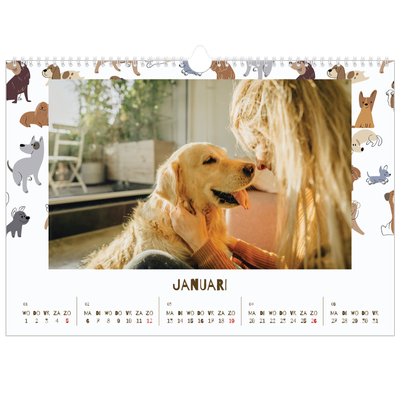 Fotokalender A3 — Speelse puppy [Januari]