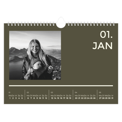 Fotokalender A4 — Modern en gedurft [Januari]