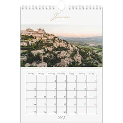 Fotokalender A4 (20 x 30 cm) — Gouden banner [Januari]
